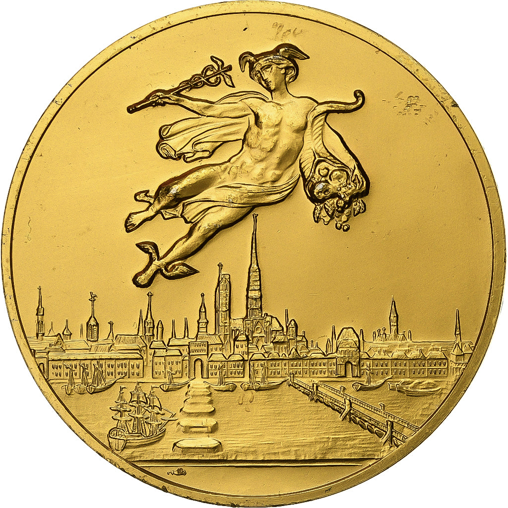 Frankrijk, Medaille, Aéroport de Rouen, Vallée de Seine, 1991, Vermeil, PR+