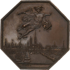 Francia, ficha, Chambre de Commerce de Rouen, 1802, Rame, Lecomte, BB+