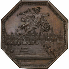 Francia, ficha, Chambre de Commerce de Rouen, 1802, Rame, Lecomte, BB+