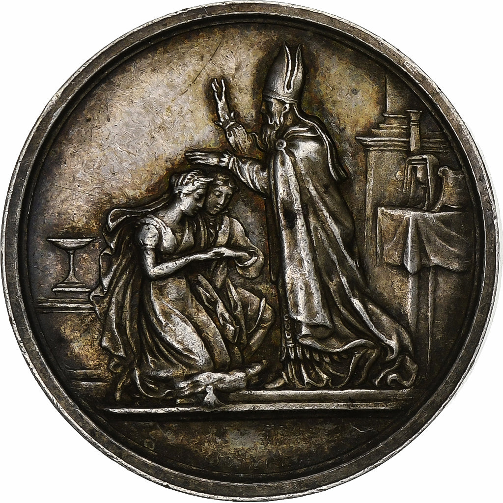 Frankreich, Medaille, Noces, Mariage, Religion, Silber, SS+