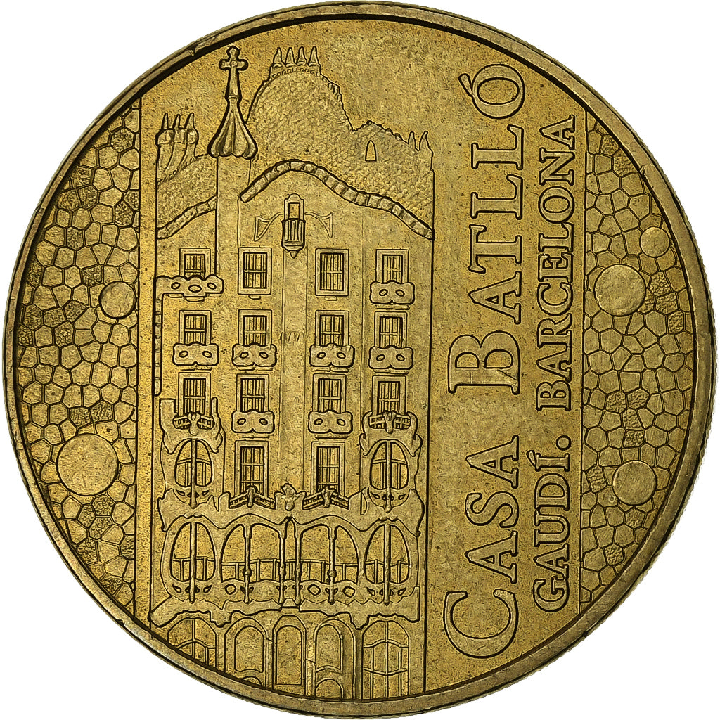Hiszpania, Token, Casa Batllo - Barcelona, 2011, Miedzionikiel Aluminium