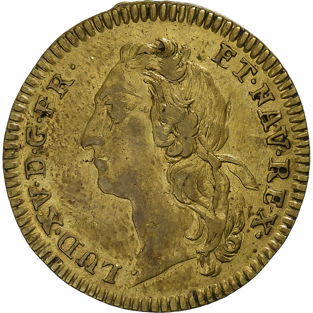 França, Token, Sacre de Louis XV à Reims, 1723, Latão, EF(40-45)
