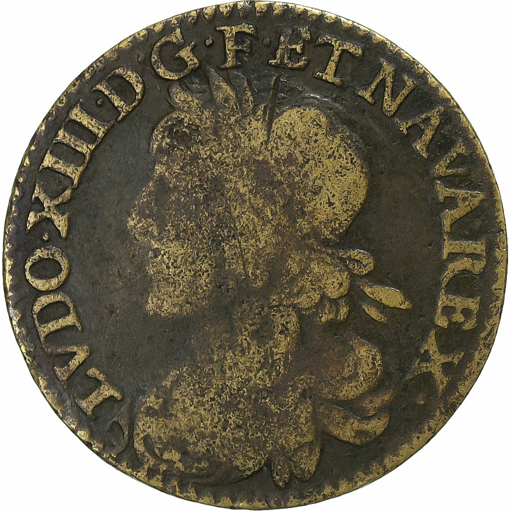 Francia, ficha, Louis XIII, Ardennes, Fabrique de Jetons de Sedan, 1643, Ottone