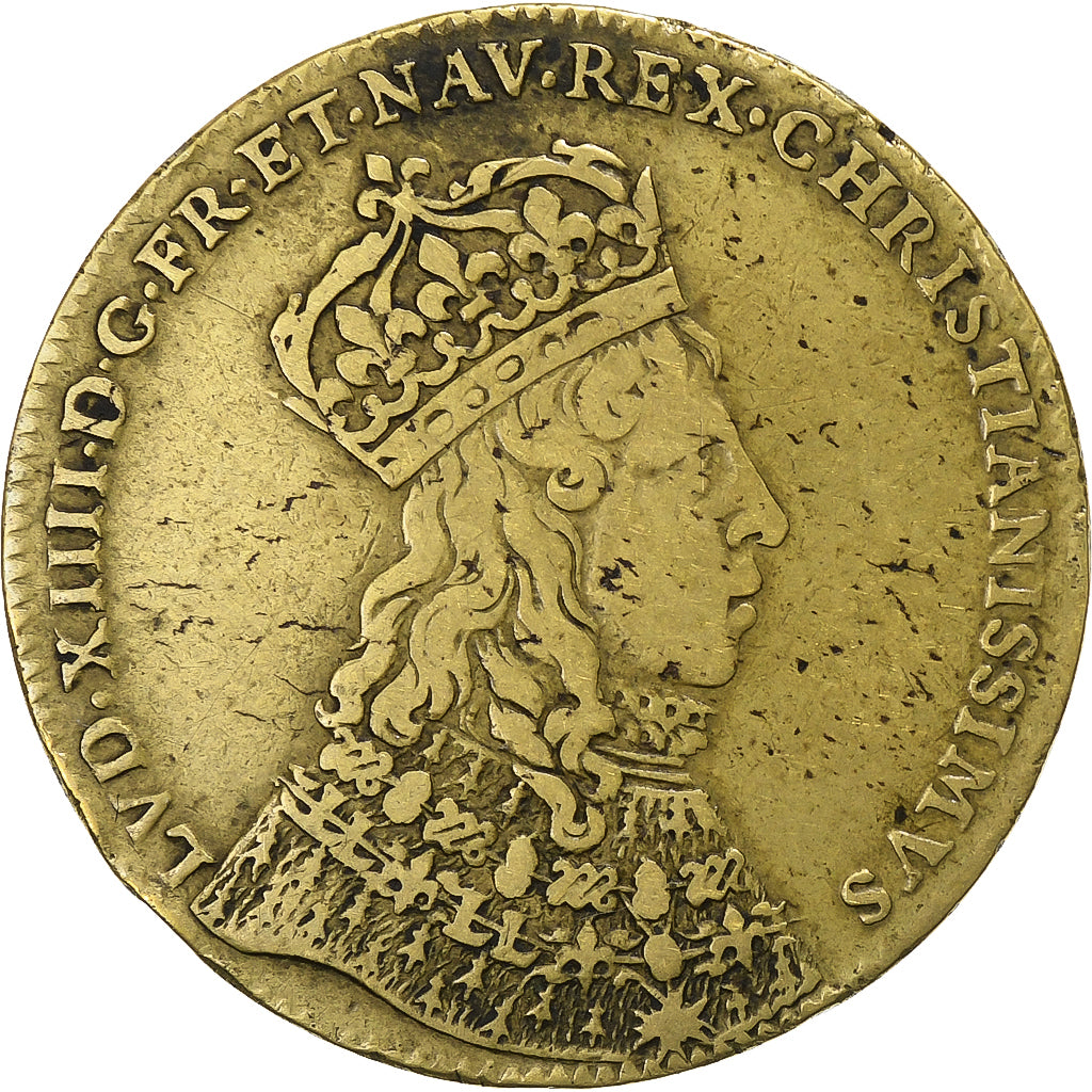 France, Jeton, Reims, Sacre de Louis XIV, 1654, Laiton, TB+, Feuardent:7886a