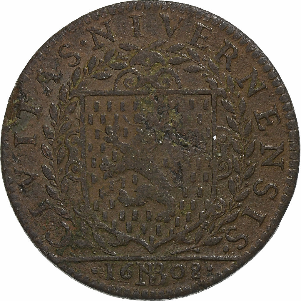 Frankreich, betaalpenning, Nivernais, Charles de Gonzague, duc de Nevers, 1608