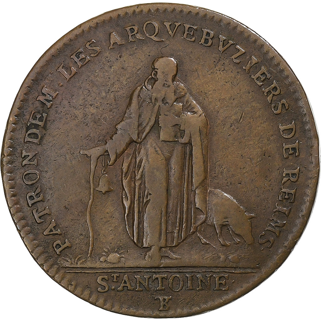 Frankreich, betaalpenning, Tir et Arquebuse, Reims, 1707, Kupfer, S+