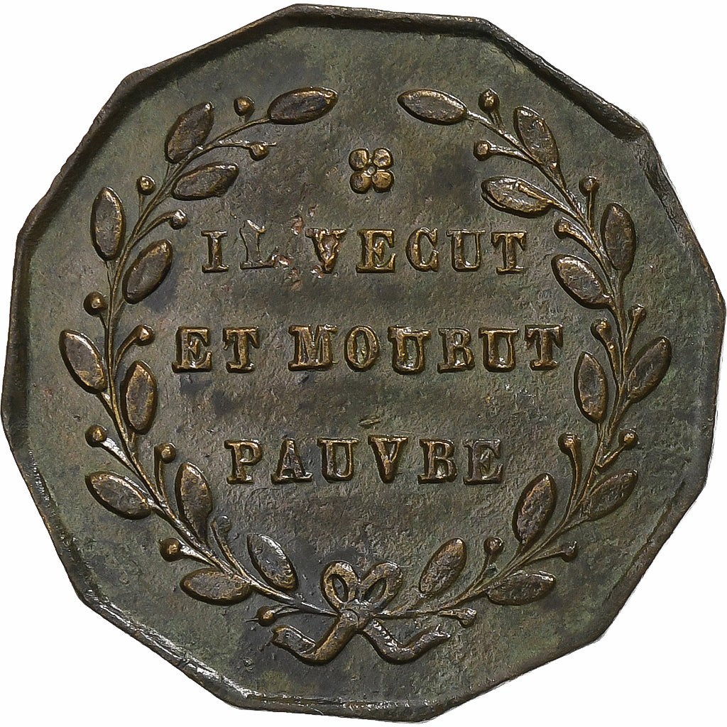 Francja, medal, Le Maréchal Drouet, Reims, 1844, Mosiądz, EF(40-45)