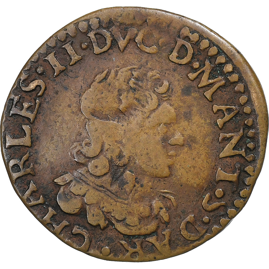 Frankrijk, Ardennes, Charles II, Double Tournois, 1642, Charleville, Koper, FR
