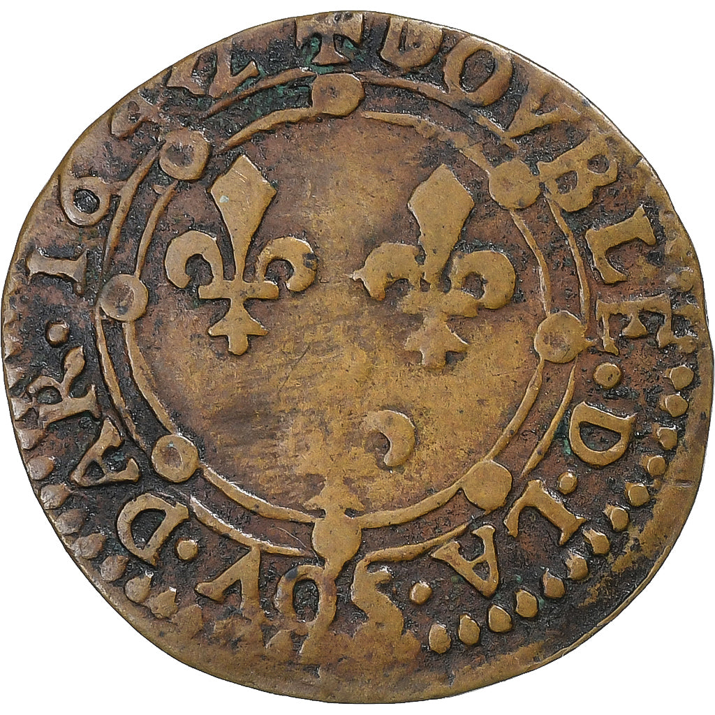 Frankrijk, Ardennes, Charles II, Double Tournois, 1642, Charleville, Koper, FR
