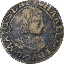 France, Ardennes, Charles II, Double Tournois, 1640, Charleville, Copper