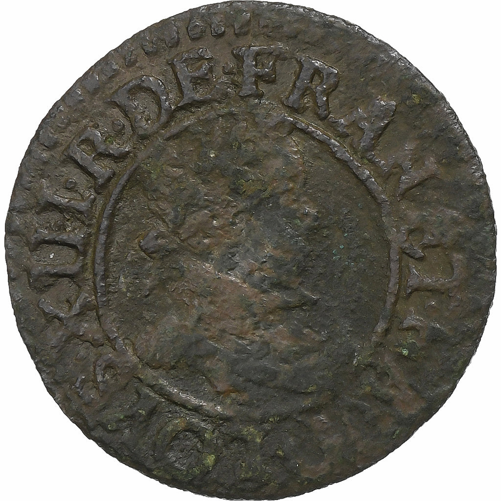 Francia, Double Tournois, Louis XIII, 1620, Poitiers, Rame, MB