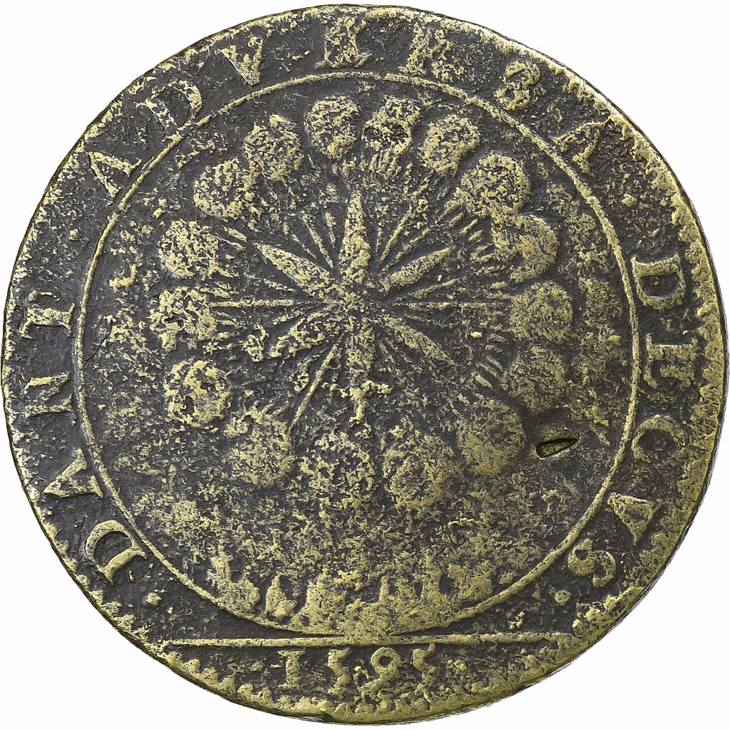 France, Token, Chambre des Comptes du Roi, Henri Delatour, 1595, Brass