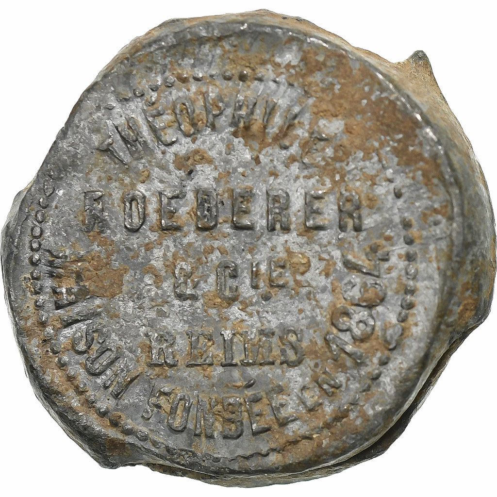 France, Token, Plomb de Scellé, Champagne, Théophile Roederer & Cie, 1864