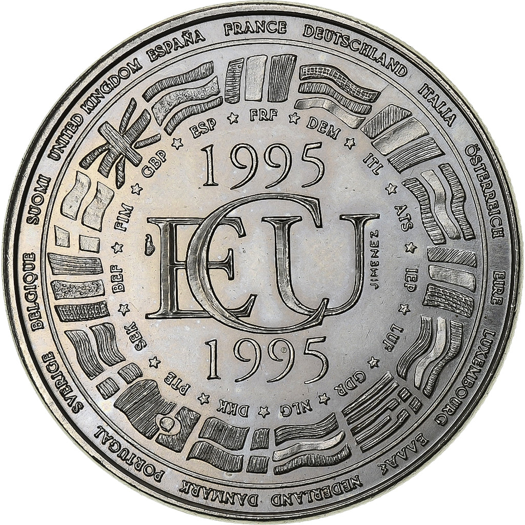 France, Medal, Ecu Europa, 1995, Copper-nickel, MS(63)