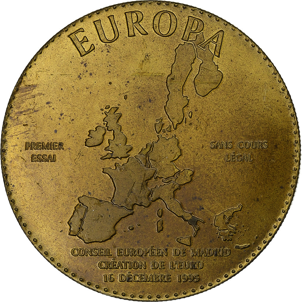 Francia, medaglia, Essai 1 euro, 1995, Doratura in rame-nichel, SPL-