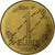 France, Medal, Essai 1 euro, 1995, Copper-Nickel Gilt, AU(55-58)