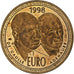 France, Medal, 10 Euro, De Gaulle-Adenauer, 1998, Copper Gilt, Jimenez