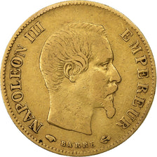 Francia, Napoleon III, 10 Francs, 1859, Paris, Oro, BC+, Gadoury:1014, KM:784.3
