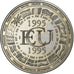 Frankreich, Medaille, Ecu Europa, 1995, Copper-Nickel Gilt, Jimenez, UNZ