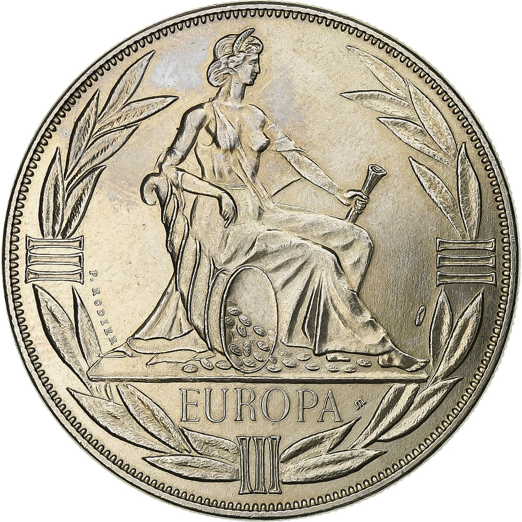 France, Medal, Ecu Europa, Marianne, Society, 1981, MS(63), Copper-nickel