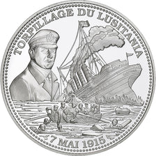 France, Medal, Torpillage du Lusitania, Silver, MS(65-70)
