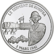 Francia, medaglia, Le Serment de Koufra, Argento, FDC