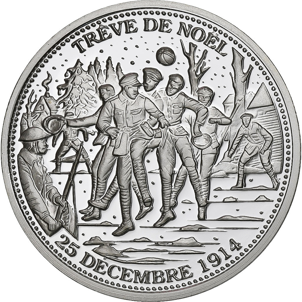 France, Medal, La Trêve de Noël, Silver, MS(65-70)