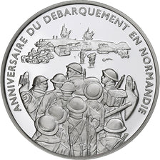 Francia, medaglia, Anniversaire du Débarquement de Normandie, Argento, FDC