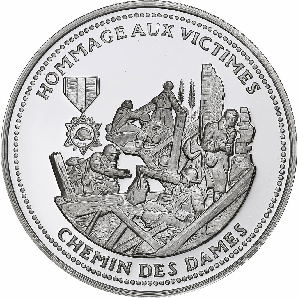 Francia, medaglia, Le chemin des Dames, Argento, FDC