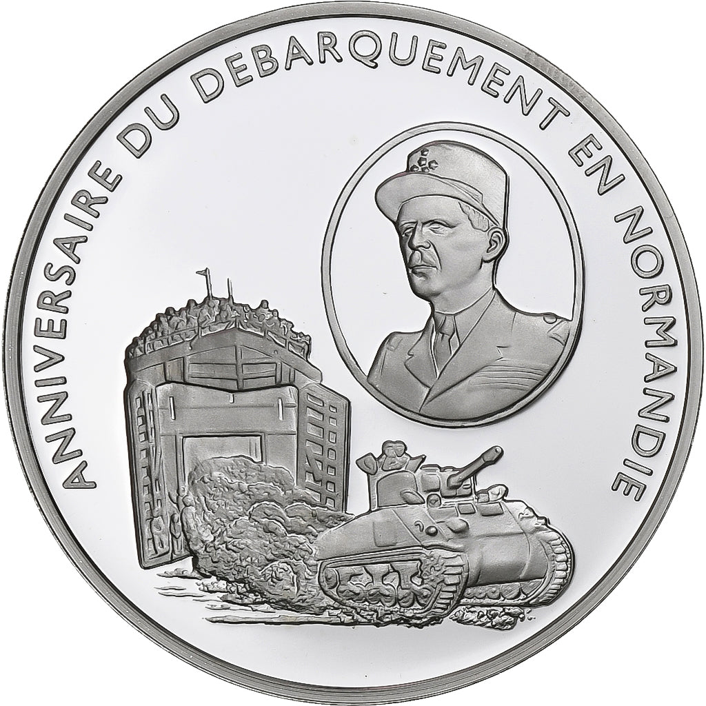 Francia, medaglia, Anniversaire du Débarquement de Normandie, Argento, FDC