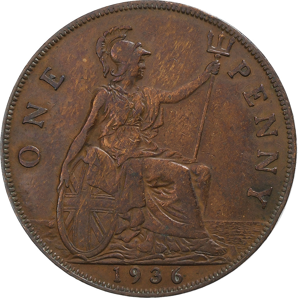 Gran Bretagna, George V, Penny, 1936, Bronzo, BB, KM:838