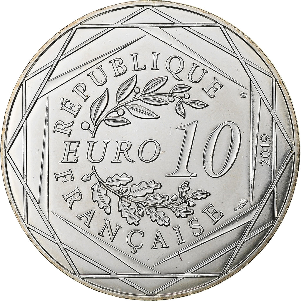 France, 10 Euro, Pièces d'Histoire, Les Templiers, 2019, Silver, MS(65-70)