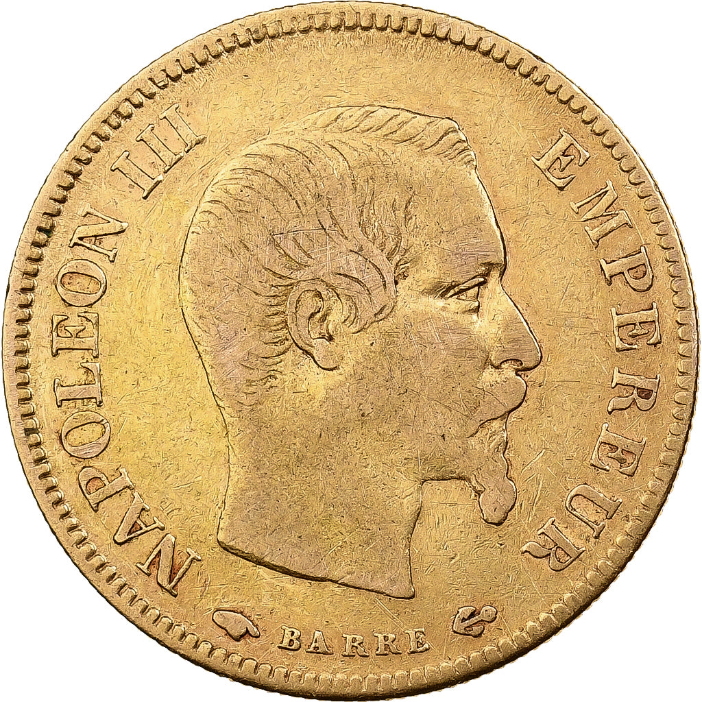 Frankreich, Napoleon III, 10 Francs, 1857, Paris, Gold, S, Gadoury:1014