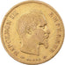 França, Napoleon III, 10 Francs, 1858, Paris, Dourado, VF(20-25), Gadoury:1014