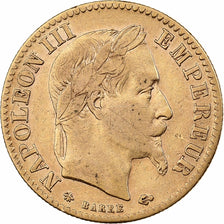Frankrijk, Napoleon III, 10 Francs, 1867, Paris, Goud, FR+, Gadoury:1015