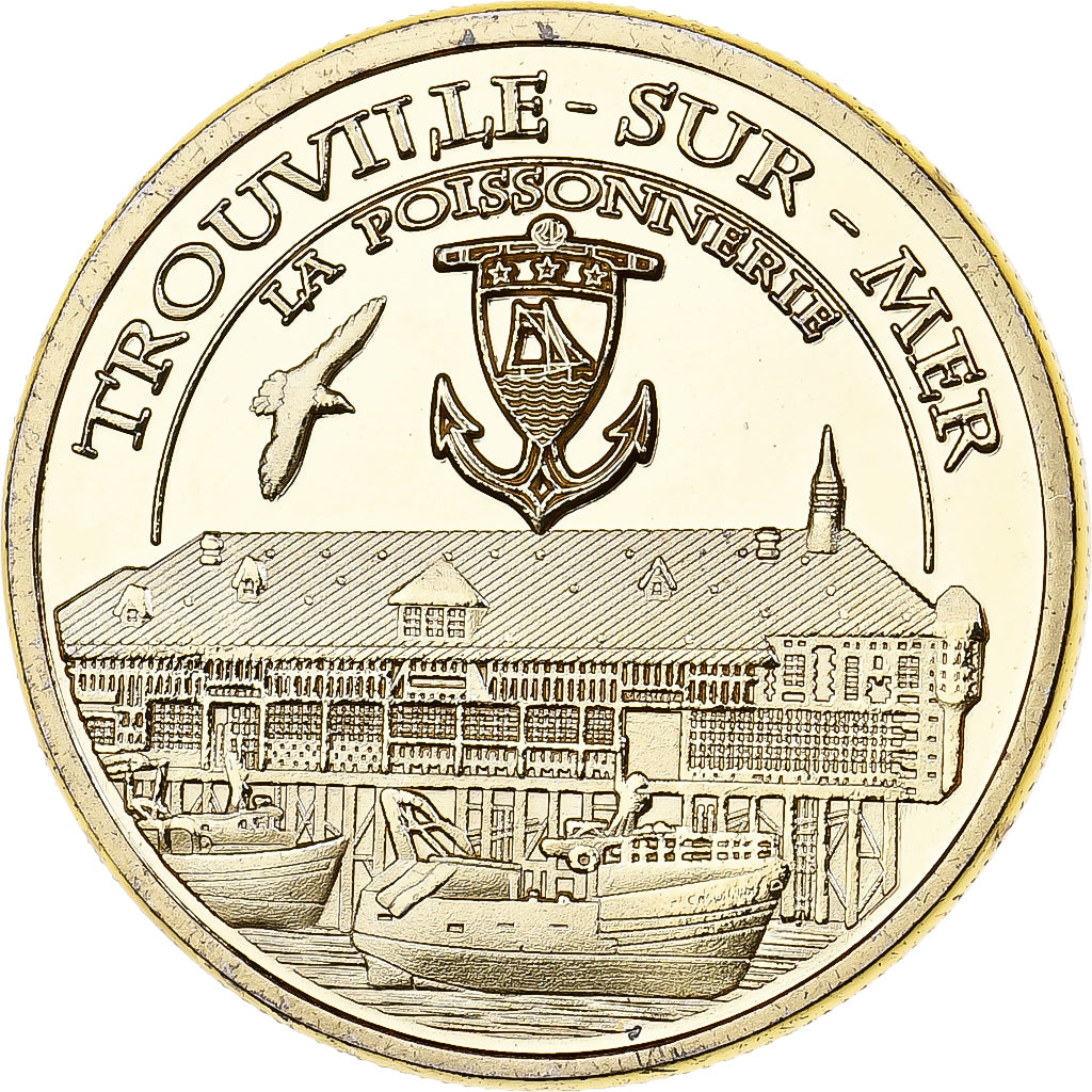 Frankreich, betaalpenning, Trouville-sur-Mer - La Poissonnerie, Copper-nickel