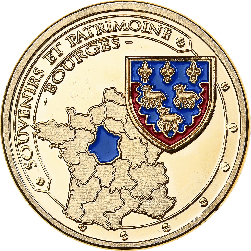 Francja, Token, 18/ Cathédrale Saint-Etienne - Bourges, Miedź-Nikel-Aluminium