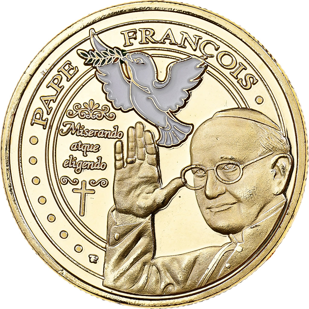 Frankrijk, Token, Le Pape François, Copper-nickel Aluminium, PR
