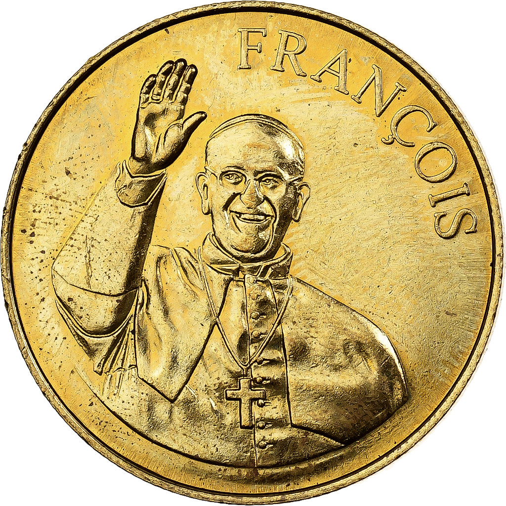 France, Jeton, Le Pape François, 2013, Cupro-nickel Aluminium, SUP