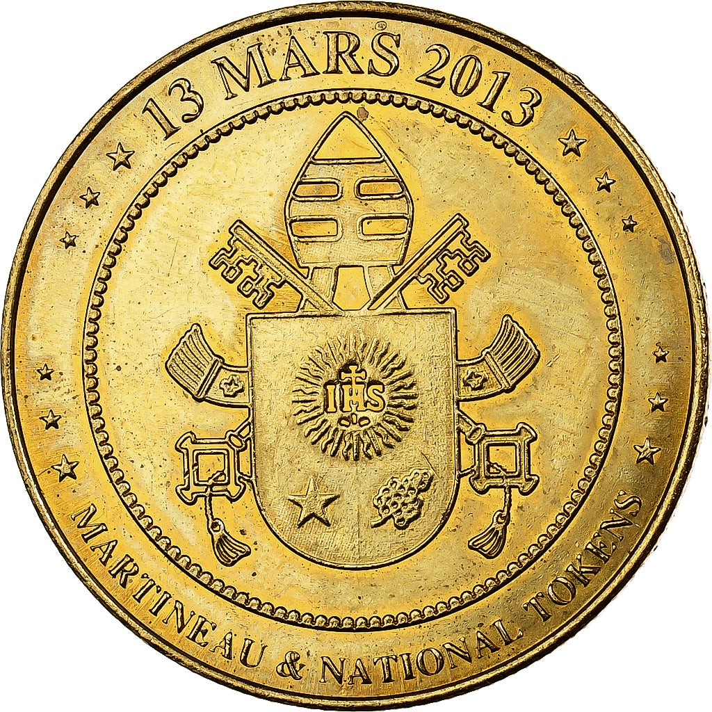 France, Jeton, Le Pape François, 2013, Cupro-nickel Aluminium, SUP