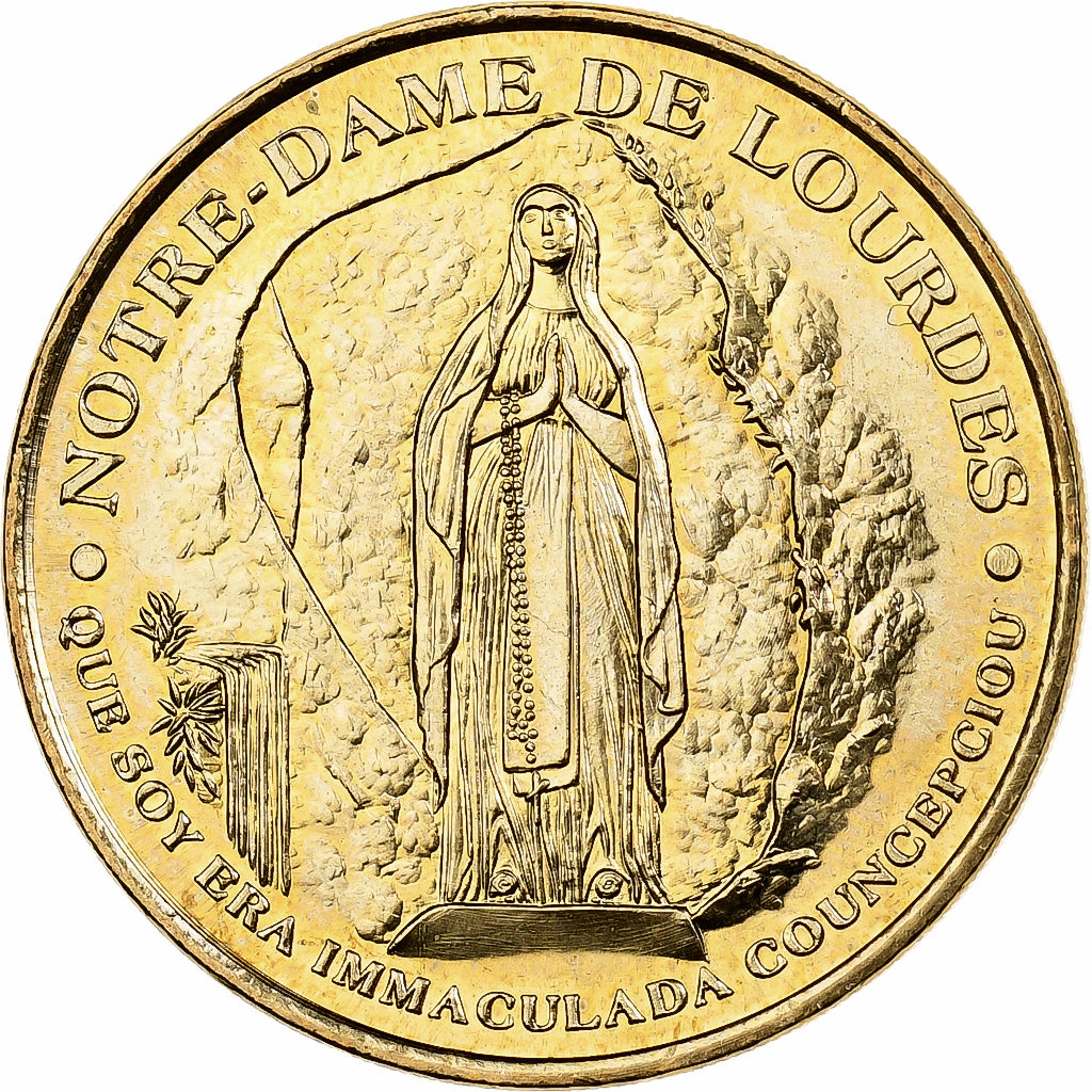 Vatican, Token, Jean-Paul II, Lourdes, 2004, Copper-Nickel Gilt, AU(55-58)