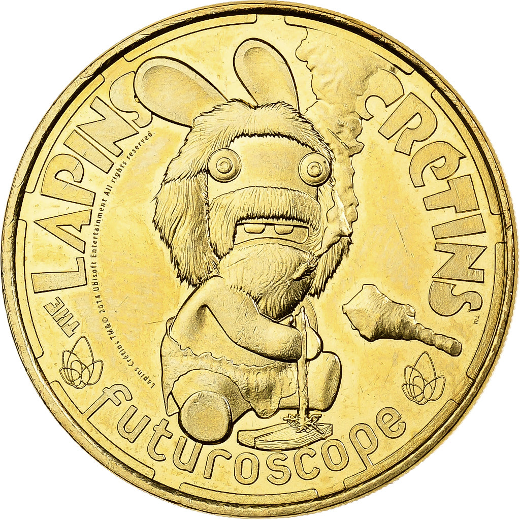 France, Jeton, Jaunay-Clan - Futuroscope n° 19 - Lapin-crétin cro-magnon