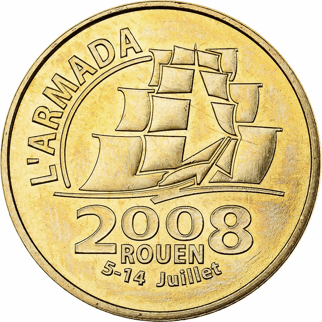 Francia, ficha, Rouen - Armada, 2008, Rame-nichel-alluminio, Monnaie de Paris