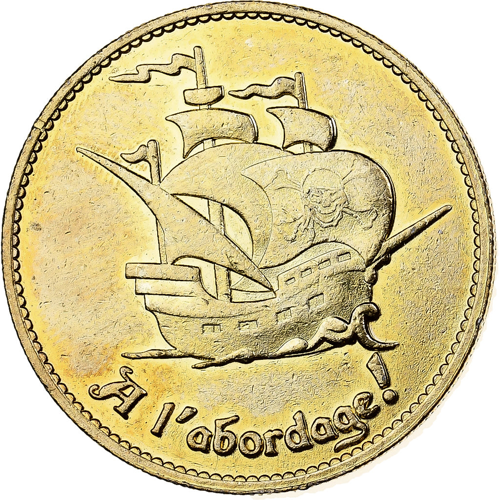 France, Token, Pirates, Copper-nickel Aluminium, AU(55-58)