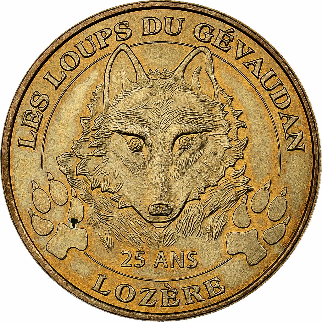France, Token, 48/ Loups du Gévaudan, 2010, Copper-nickel Aluminium, Monnaie de