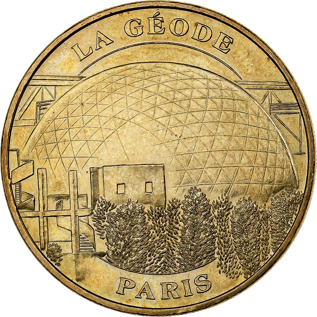 Francia, zeton, Paris - La Géode n°3, 2007, Aluminio y cuproníquel, MDP, EBC