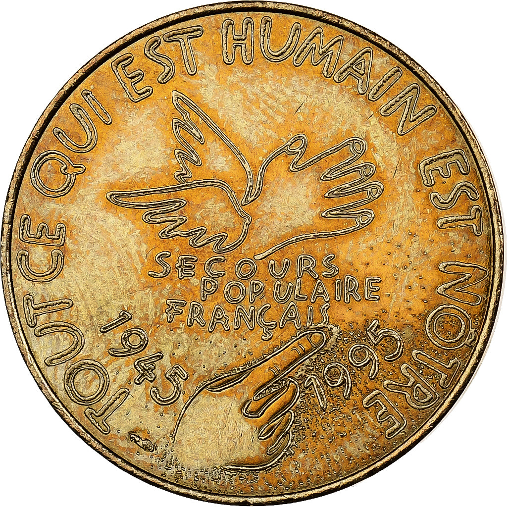 Frankrijk, Secours Populaire, Jeton Souvenir, 1995, Bronzen, Pessac, ZF
