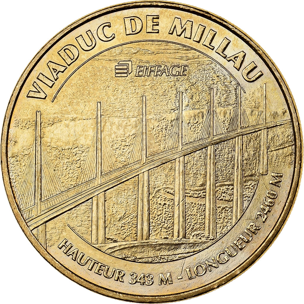 Frankrijk, Token, 12/ Viaduc de Millau, 2009, Copper-nickel Aluminium, MDP, PR
