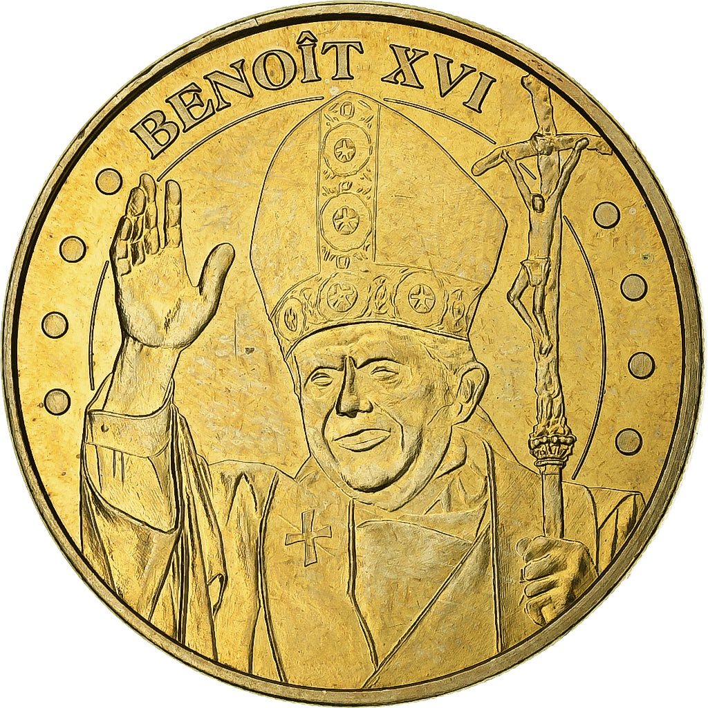 France, Token, Lourdes - Benoit XVI, 2008, Copper-nickel Aluminium, MDP