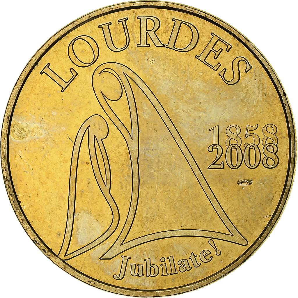 France, Token, Lourdes - Benoit XVI, 2008, Copper-nickel Aluminium, MDP